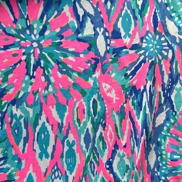 Lilly Pulitzer Size Small 3/4 Sleeve Bay Dress Tiki Pink in Shake It Up Print - Picture 5 of 16